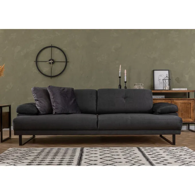 Quito (239 x 99 x 83 cm) 3-sits bäddsoffa Antracit