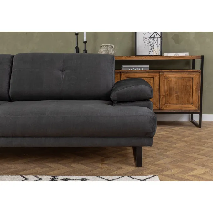 Quito (239 x 99 x 83 cm) 3-sits bäddsoffa Antracit