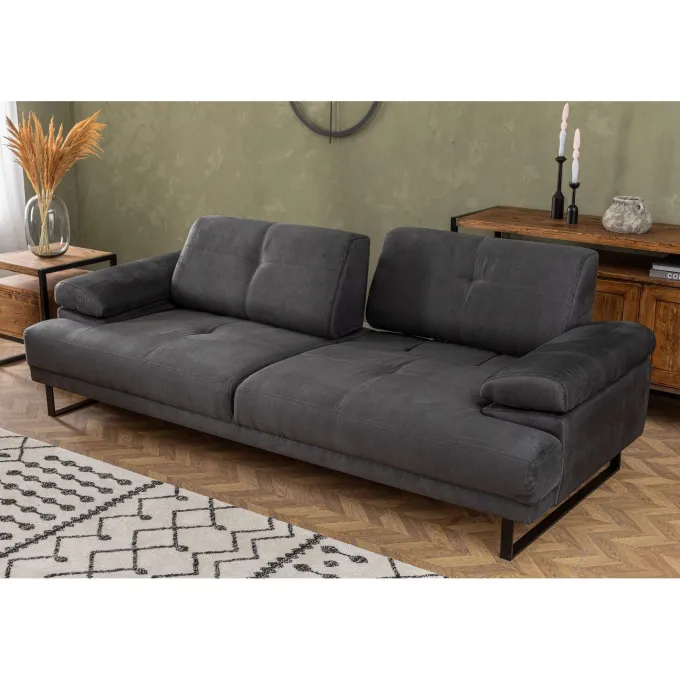 Quito (239 x 99 x 83 cm) 3-sits bäddsoffa Antracit