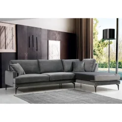 Quito Hörn (283-180 x 90 x 88 cm) Hörnsoffa Antracit, Vänster
