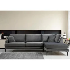 Quito Hörn (283-180 x 90 x 88 cm) Hörnsoffa Antracit, Vänster