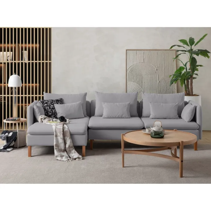 Quito Relax (185 x 95 x 92 cm) Hörnsoffa Grå
