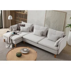 Quito Relax (185 x 95 x 92 cm) Hörnsoffa Creme