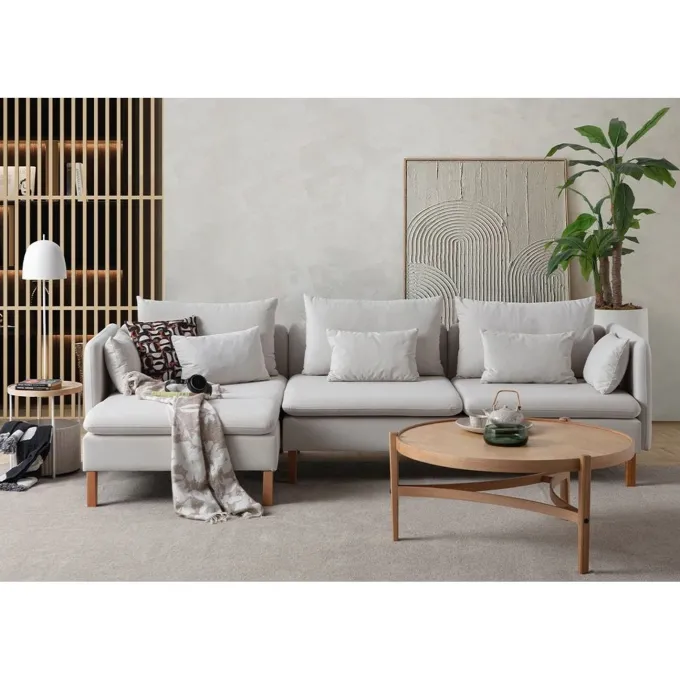 Quito Relax (185 x 95 x 92 cm) Hörnsoffa Creme