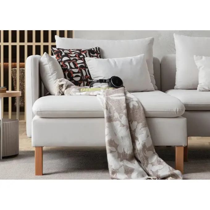 Quito Relax (185 x 95 x 92 cm) Hörnsoffa Creme