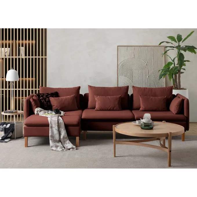 Quito Relax (185 x 95 x 92 cm) Hörnsoffa Kakelröd