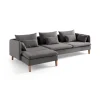 Quito Relax (185 x 95 x 92 cm) Hörnsoffa Antracit