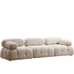 Quito 3-sits (288 x 95 x 75 cm) Bouclette 3-sitssoffa Creme