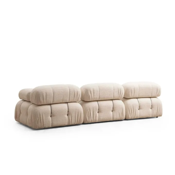 Quito 3-sits (288 x 95 x 75 cm) Bouclette 3-sitssoffa Creme