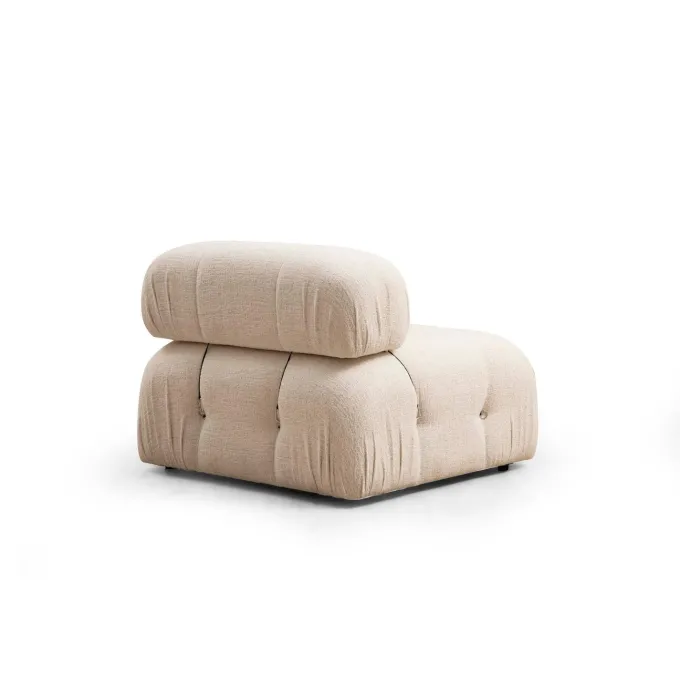 Quito 3-sits (288 x 95 x 75 cm) Bouclette 3-sitssoffa Creme