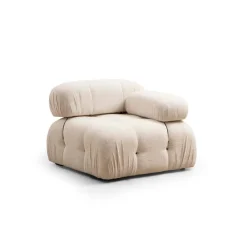 Quito 3-sits (288 x 95 x 75 cm) Bouclette 3-sitssoffa Creme