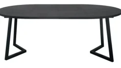 Röa Matbord Runt 120-200cm Svart
