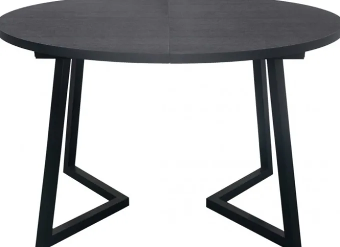 Röa Matbord Runt 120-200cm Svart