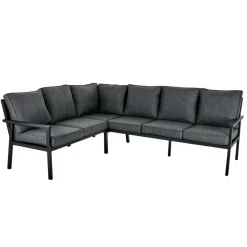 Rana Hög Hörnsoffa Svart/Onyx, 195/252x78x92 cm