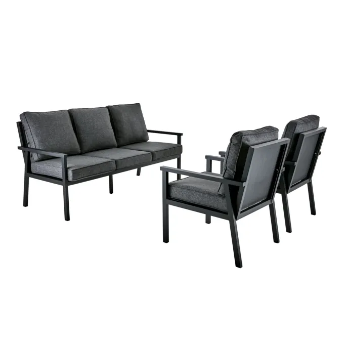 Rana Soffgrupp Svart/Onyx, 178x78x47 cm