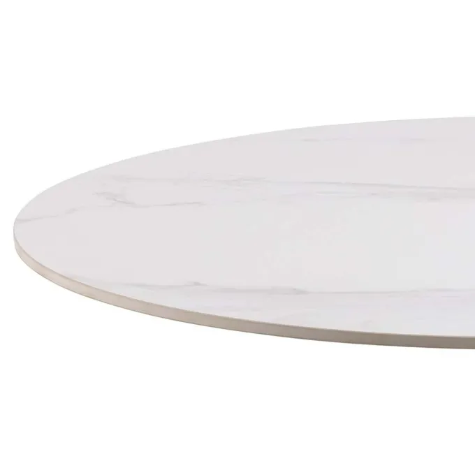 Rennes Matbord Rund 90 cm Vit Unico