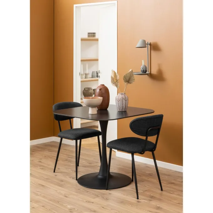 Rennes Matbord 90x90 cm Svart Grantham