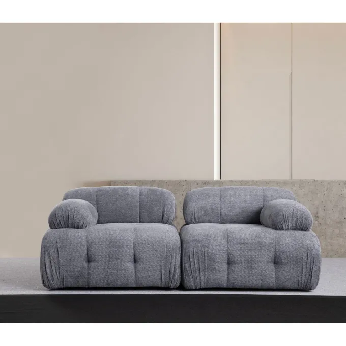 Reykjavik 2 (190 x 95 x 75 cm) 2-sitssoffa Grå