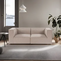 Reykjavik 2 (95 x 190 x 65 cm) 2-sitssoffa Sandbeige