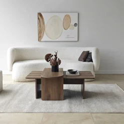 Reykjavik (82 x 40 x 33 cm) Soffbordsset Brons valnöt