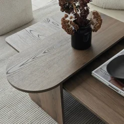 Reykjavik (82 x 40 x 33 cm) Soffbordsset Brons valnöt