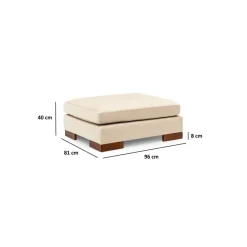Reykjavik hörn med puff (313-193 x 97 x 80 cm) Hörnsoffa Beige