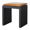Rib Set Pall Svart Mahogny, Ljusbrun Sittdyna
