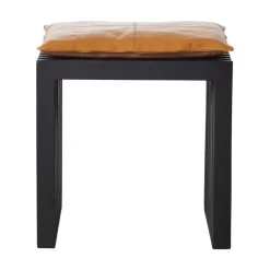 Rib Set Pall Svart Mahogny, Ljusbrun Sittdyna