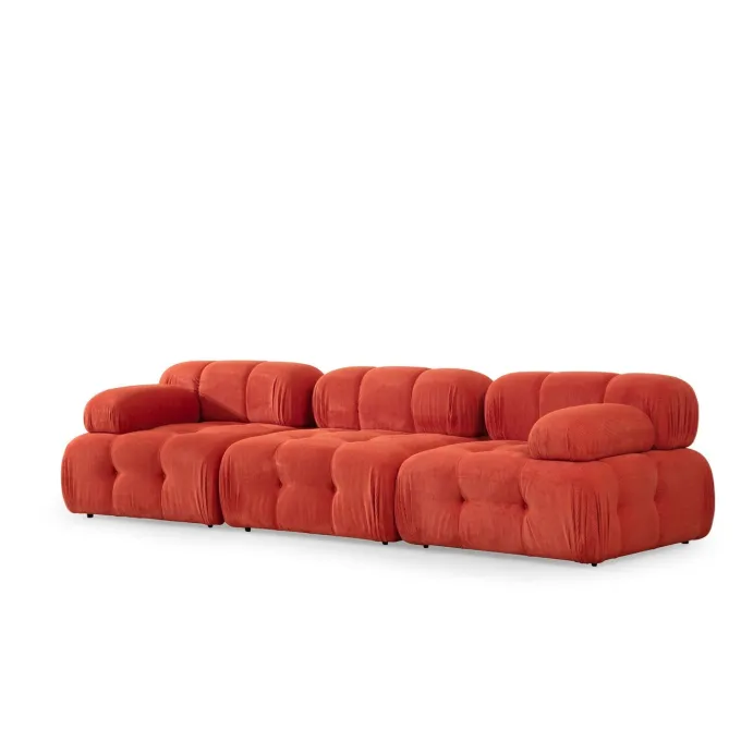 Riga 3-sits (300 x 100 x 80 cm) 3-sitssoffa Röd