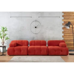 Riga 3-sits (300 x 100 x 80 cm) 3-sitssoffa Röd