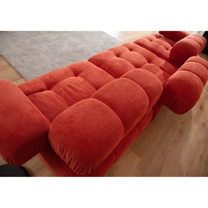 Riga 3-sits (300 x 100 x 80 cm) 3-sitssoffa Röd