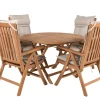 Rimini Matgrupp 100 cm ink Positionsstolar Teak