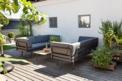 Rio Antracit/Teak Loungebord 60x120 cm