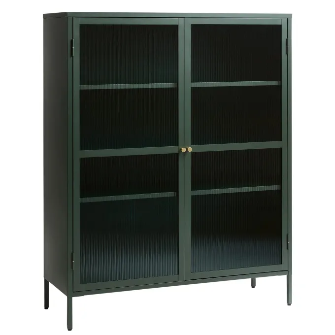 Riviera Vitrinskåp 140 cm Grön