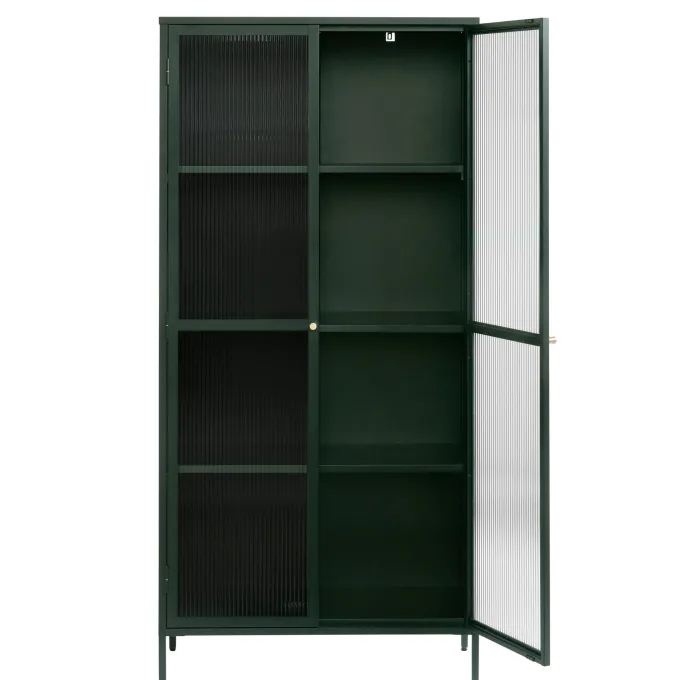 Riviera Vitrinskåp 190 cm Grön
