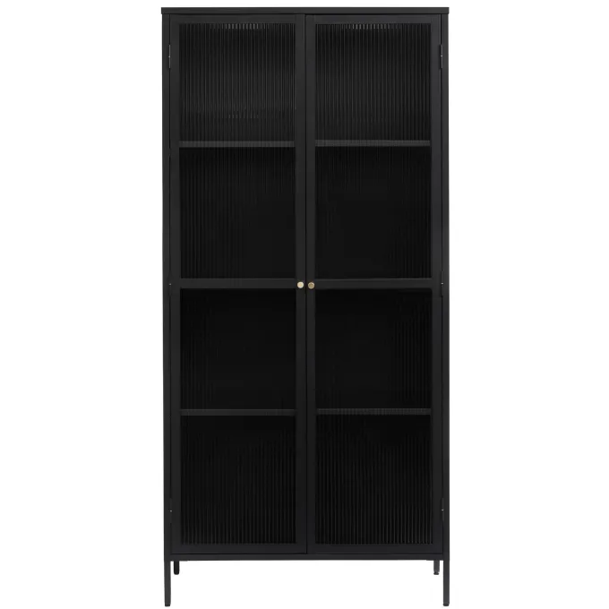 Riviera Vitrinskåp 190 cm Svart