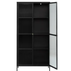 Riviera Vitrinskåp 190 cm Svart