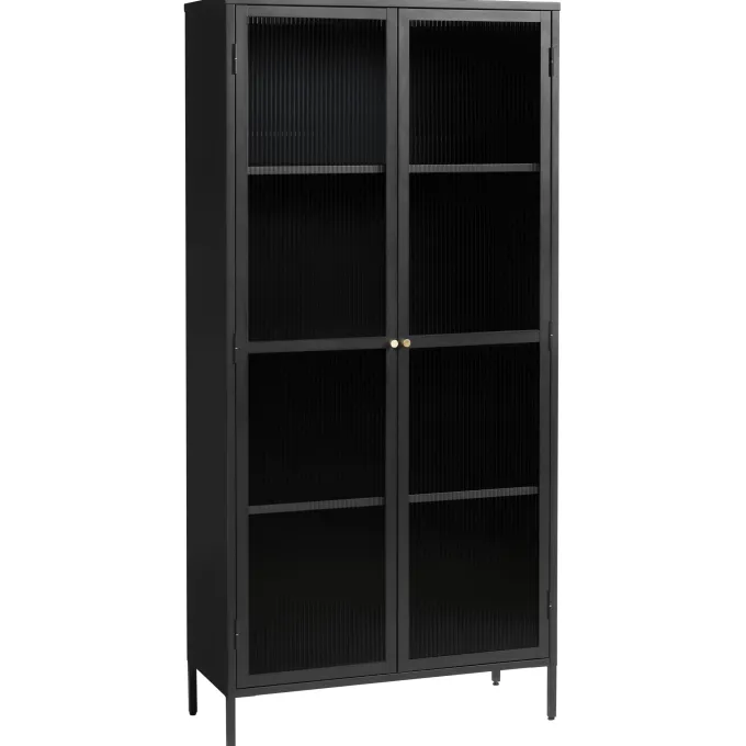 Riviera Vitrinskåp 190 cm Svart