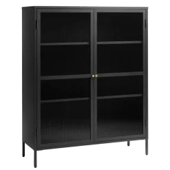 Riviera Vitrinskåp 140 cm Svart