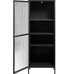 Riviera Vitrinskåp 160 cm Svart