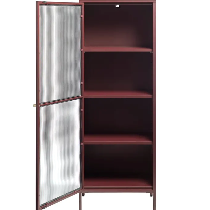 Riviera Vitrinskåp 160 cm Vinröd