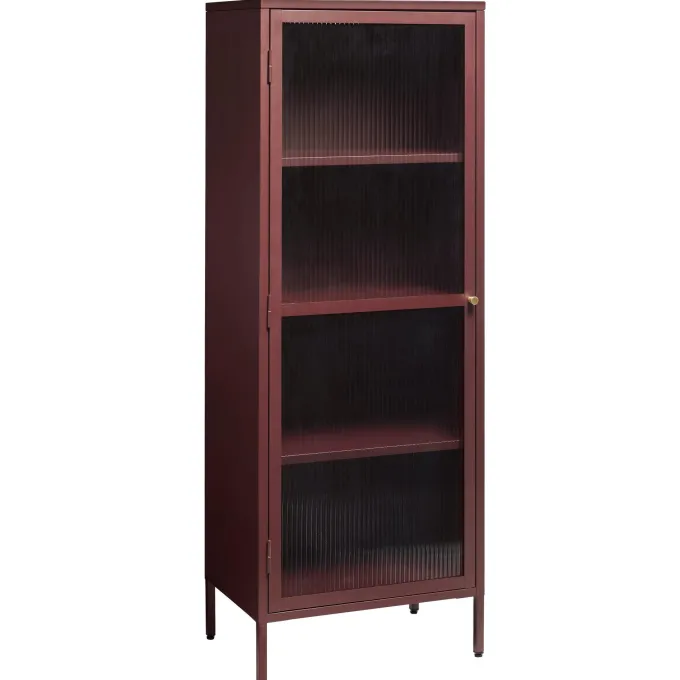 Riviera Vitrinskåp 160 cm Vinröd