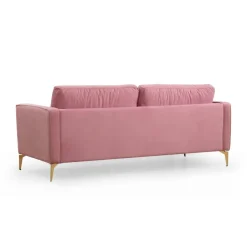 Rom (215 x 90 x 70 cm) 3-sitssoffa Dammig rosa