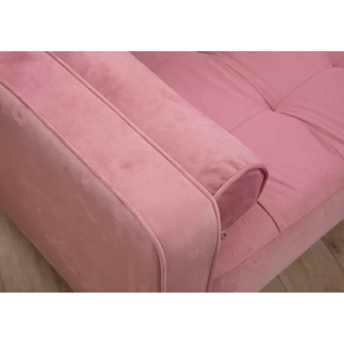 Rom (215 x 90 x 70 cm) 3-sitssoffa Dammig rosa