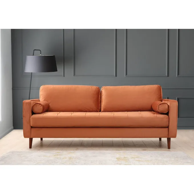 Rom (215 x 90 x 70 cm) 3-sitssoffa Orange