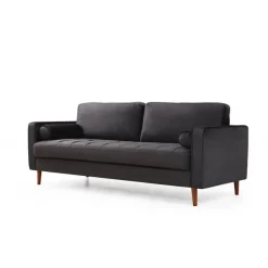 Rom (215 x 90 x 70 cm) 3-sitssoffa Svart ek