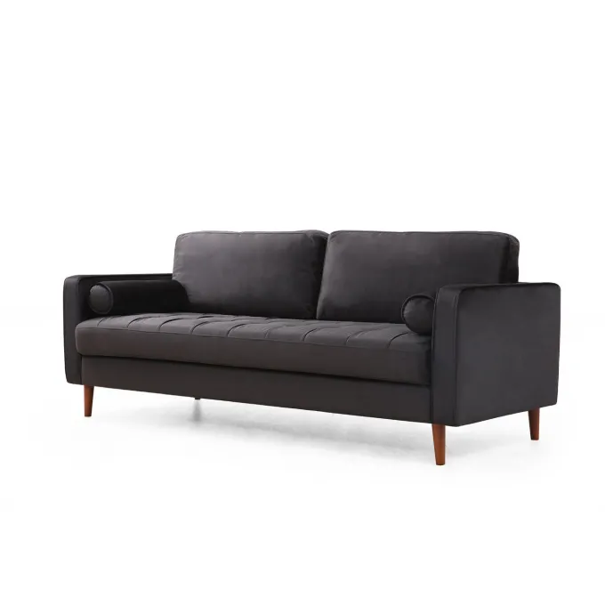 Rom (215 x 90 x 70 cm) 3-sitssoffa Svart ek