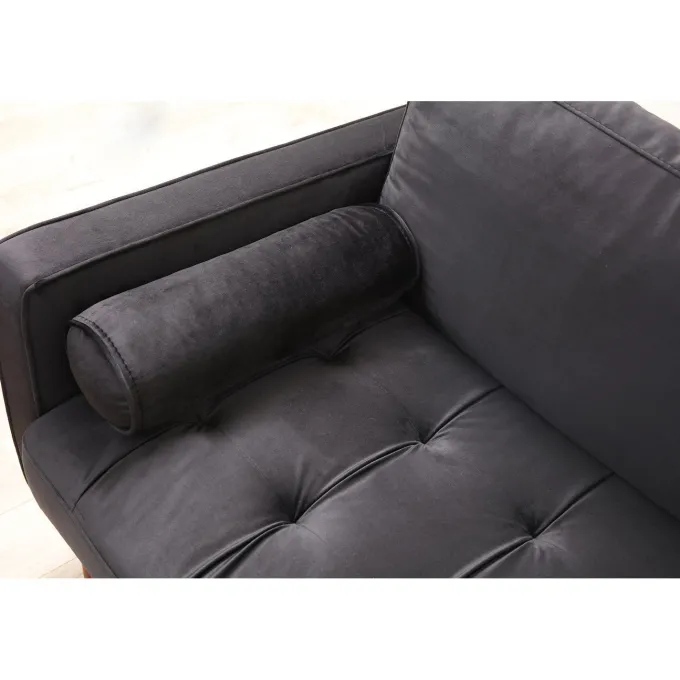 Rom (215 x 90 x 70 cm) 3-sitssoffa Svart ek