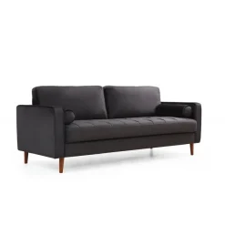 Rom (215 x 90 x 70 cm) 3-sitssoffa Svart ek