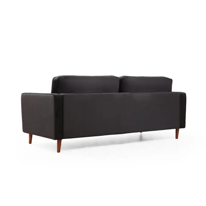 Rom (215 x 90 x 70 cm) 3-sitssoffa Svart ek